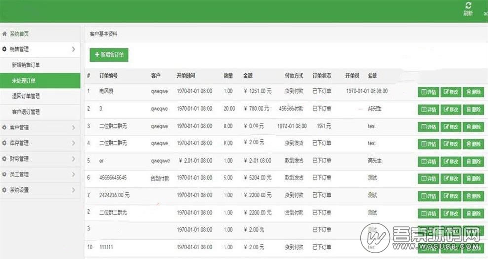 PHP进销存客户管理系统源码 基于thinkphp5.0开发 全开源可二开-彩金网