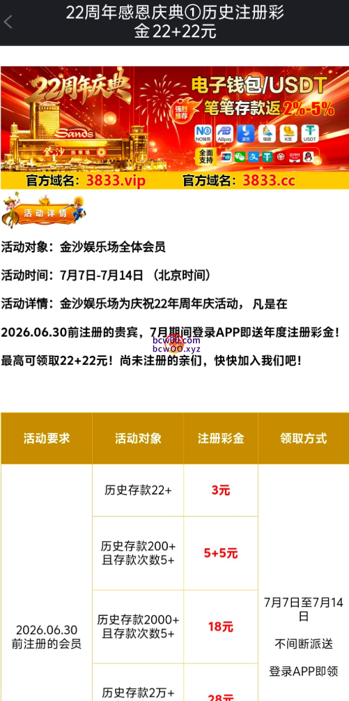 【回馈彩金】金沙娱乐场3833✅【送3-188】-彩金网